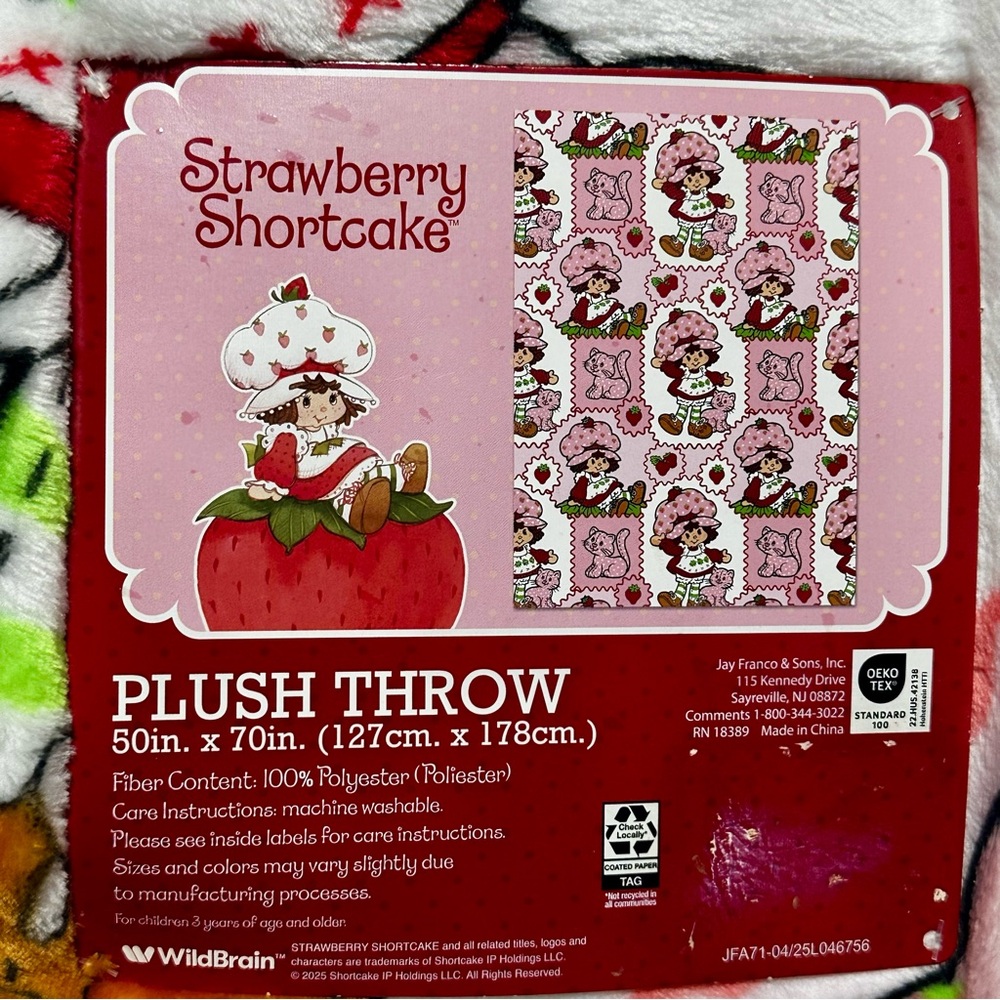 Strawberry Shortcake Viral Plush Throw Blanket. Kids/Women - Picture 5 of 6